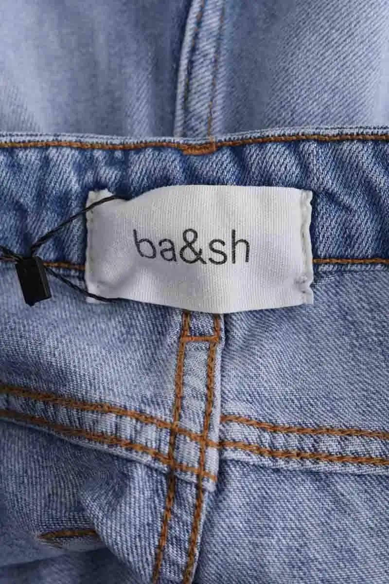 Mini short Ba&Sh Bleu en Coton