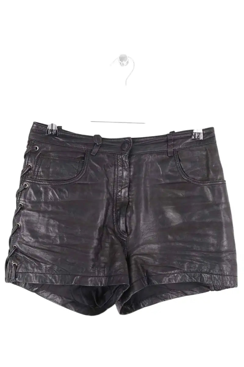 Mini short Ba&Sh Noir en Cuir, taille S - Seconde Main
