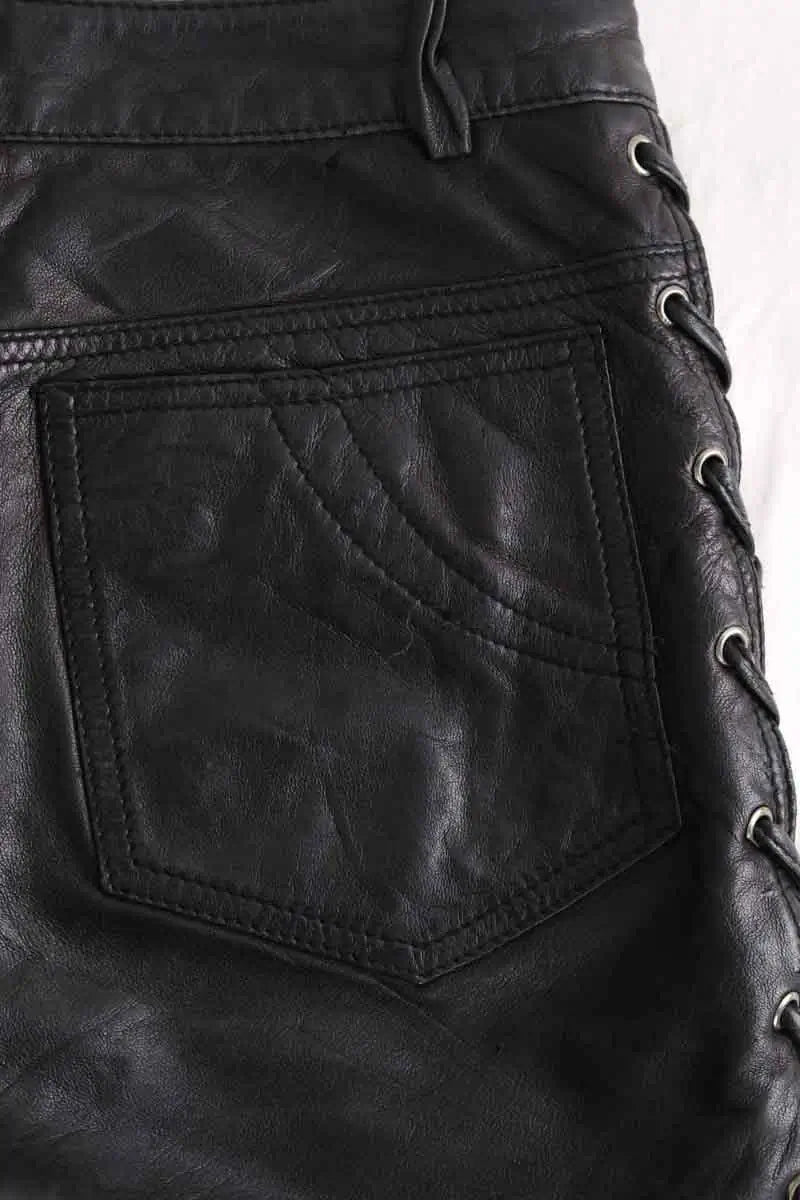 Mini short Ba&Sh Noir en Cuir