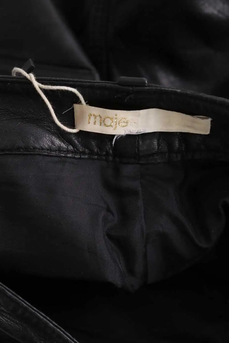 Mini short Ba&Sh Noir en Cuir