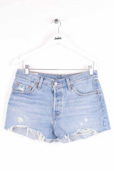 Mini short Levi's 501 Bleu en Coton, taille M - Seconde Main