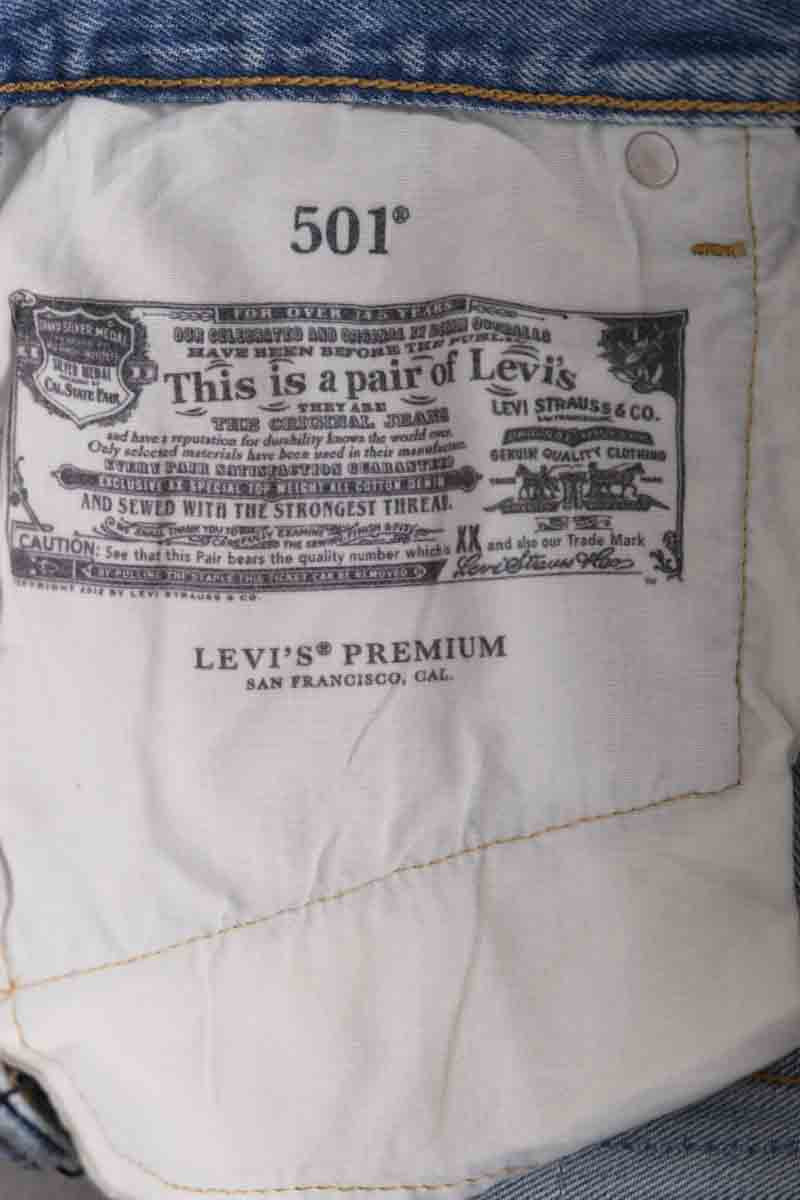 Mini short Levi's 501 Bleu en Coton