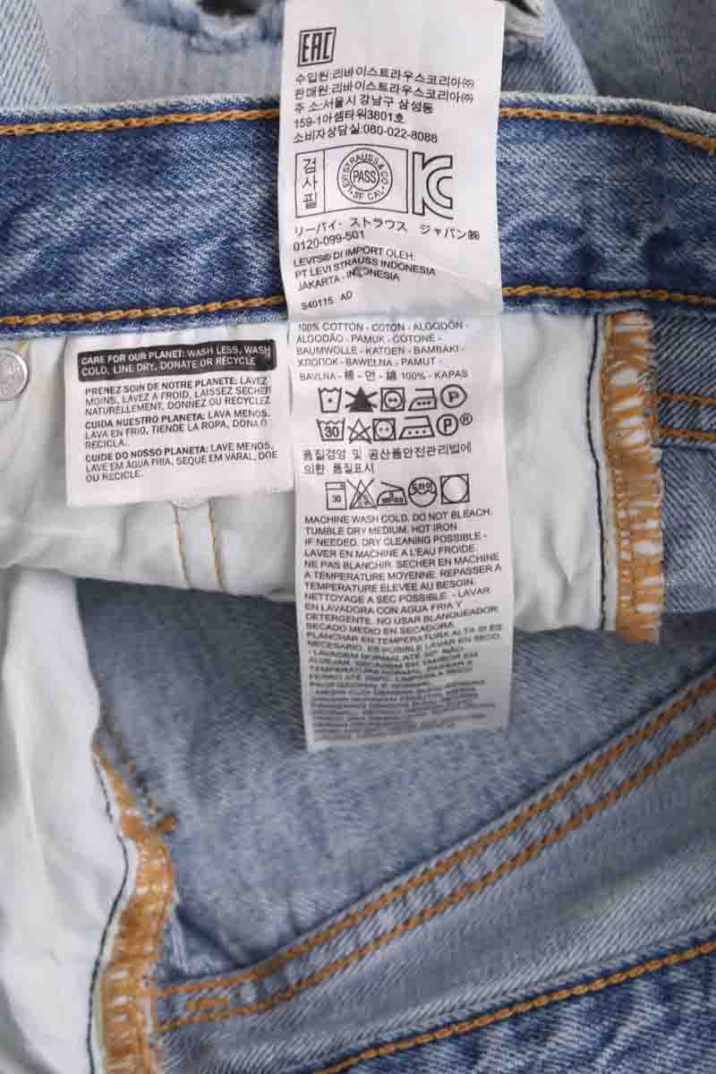 Mini short Levi's 501 Bleu en Coton