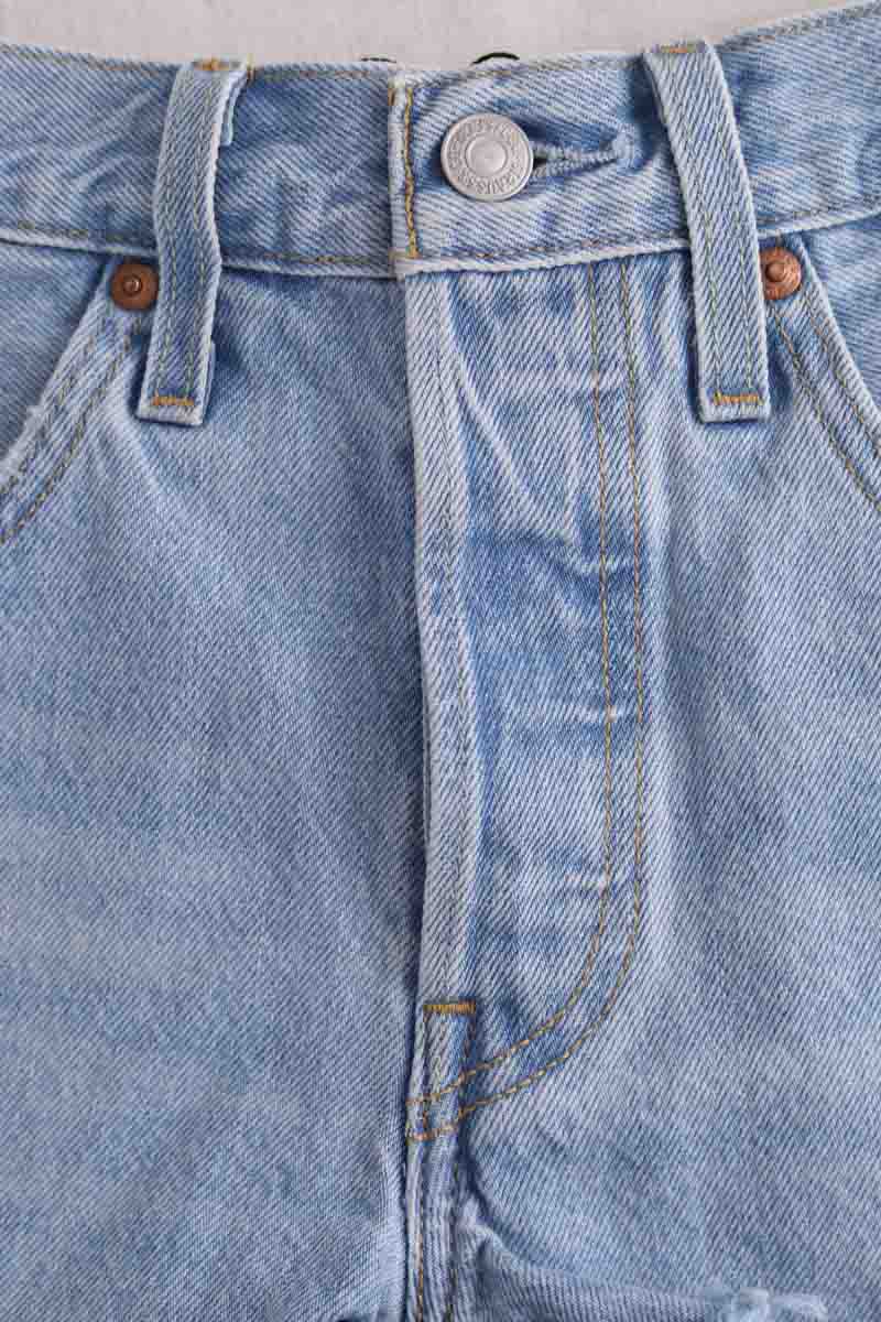 Mini short Levi's 501 Bleu en Coton