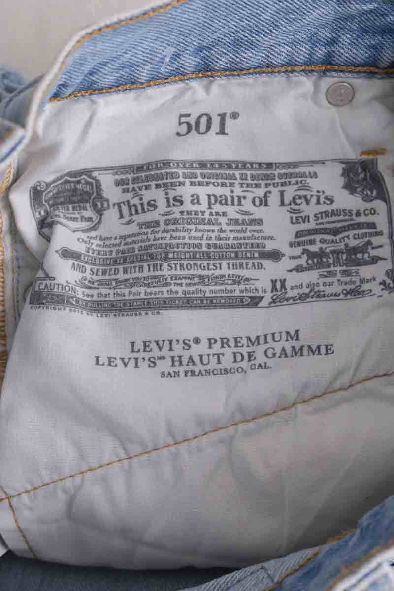 Mini short Levi's 501 Bleu en Coton