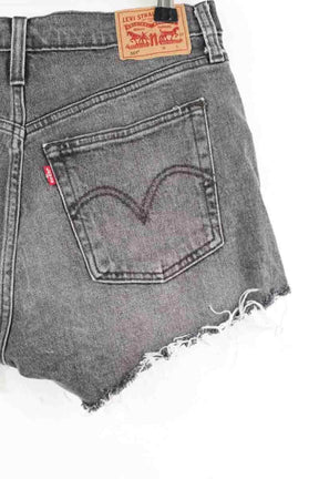 Mini short Levi's 501 Gris en Coton