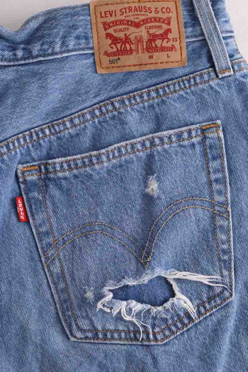 Mini short Levi's Bleu en Coton