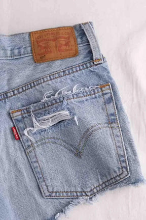 Mini short Levi's Bleu en Coton