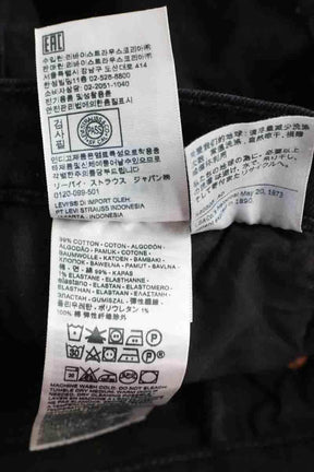 Mini short Levi's Noir en Coton - élasthanne