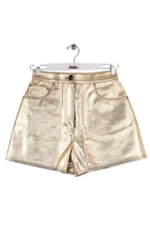 Mini short Louis Vuitton Doré en Coton, taille S - Seconde Main