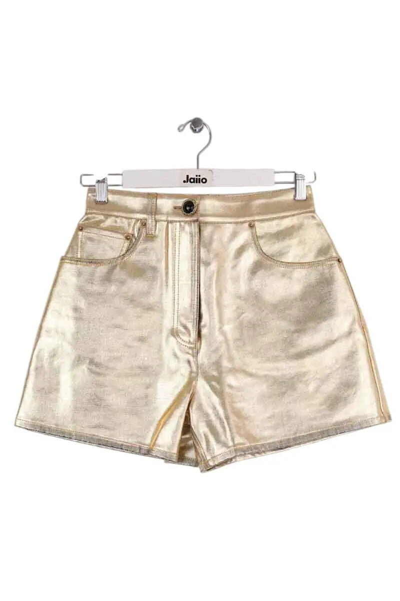 Mini short Louis Vuitton Doré en Coton, taille S - Seconde Main