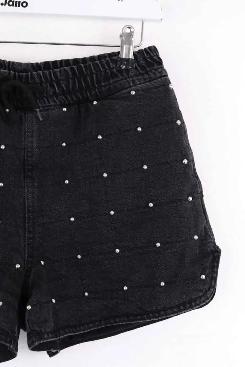 Mini short Maje Noir en Coton