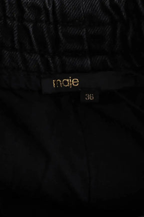 Mini short Maje Noir en Coton