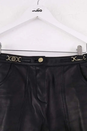 Mini short Maje Noir en Cuir