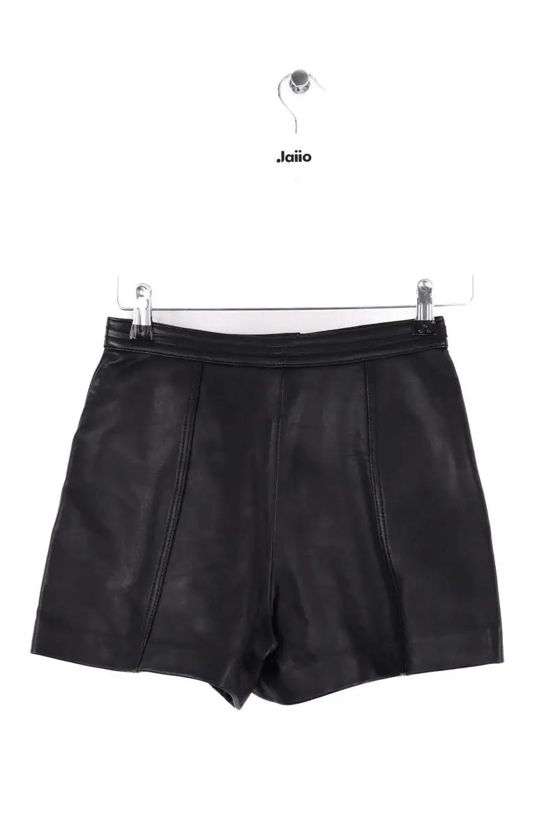Mini short Maje Noir en Cuir