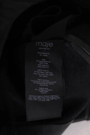 Mini short Maje Noir en Cuir