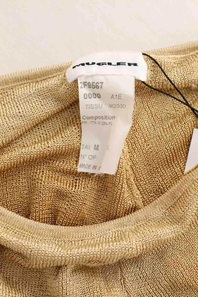 Mini short Mugler Doré en Viscose