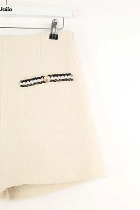 Mini short Sandro Beige en Laine