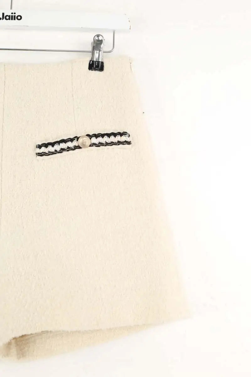 Mini short Sandro Beige en Laine