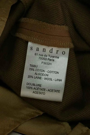 Mini short Sandro Camel en Coton