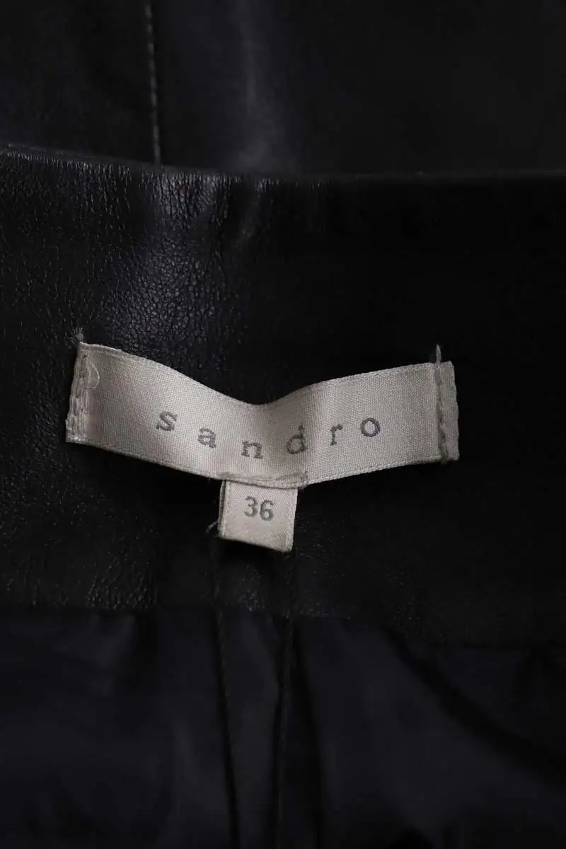 Mini short Sandro Noir en Cuir