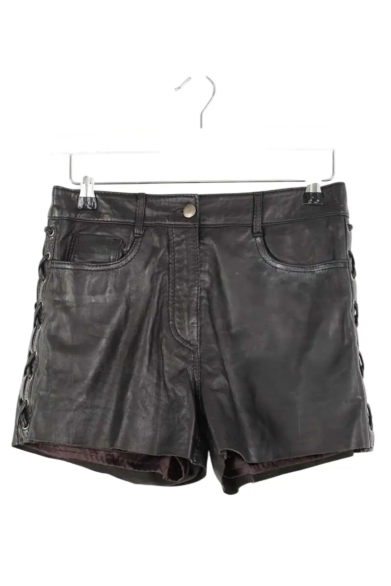 Mini short Sandro Noir en Cuir, taille S - Seconde Main