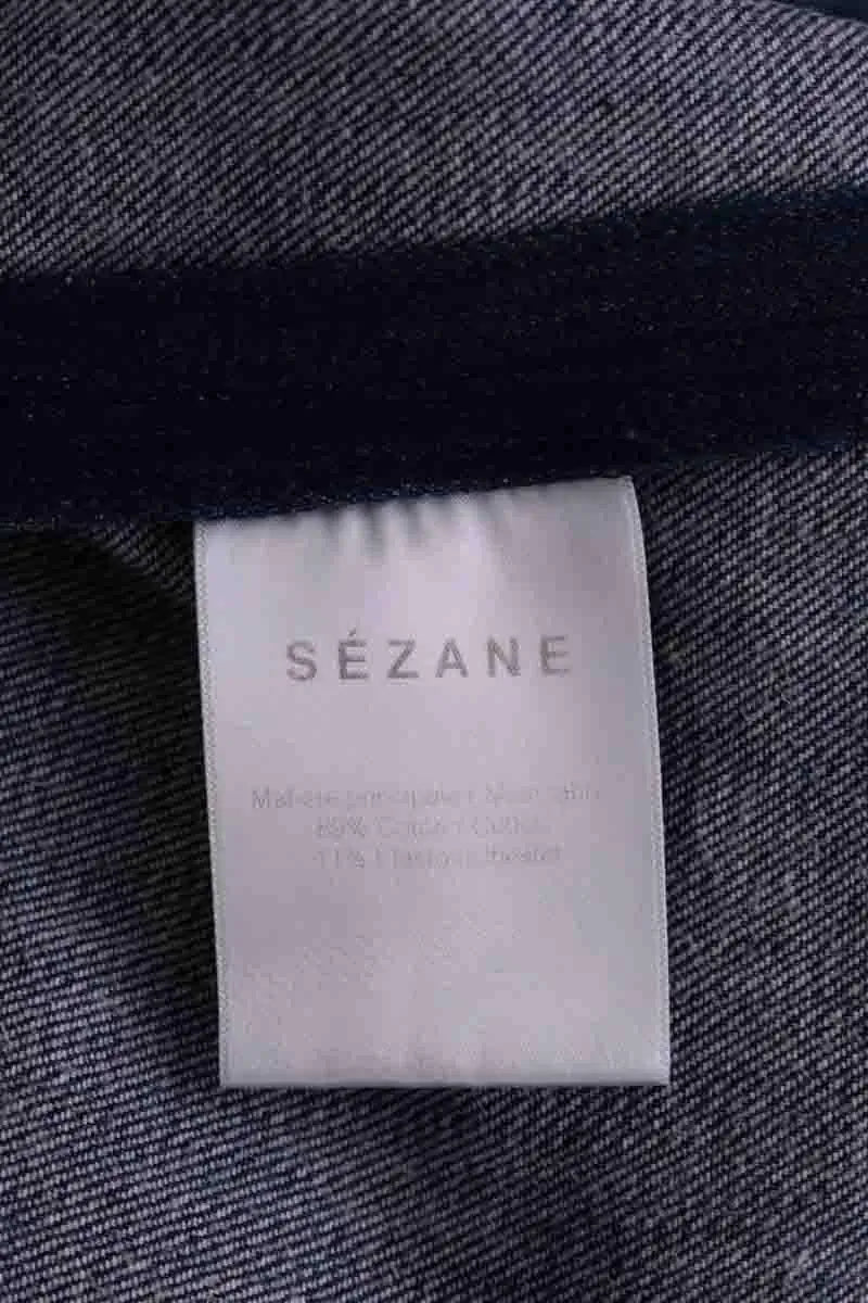 Mini short Sézane Bleu en Coton