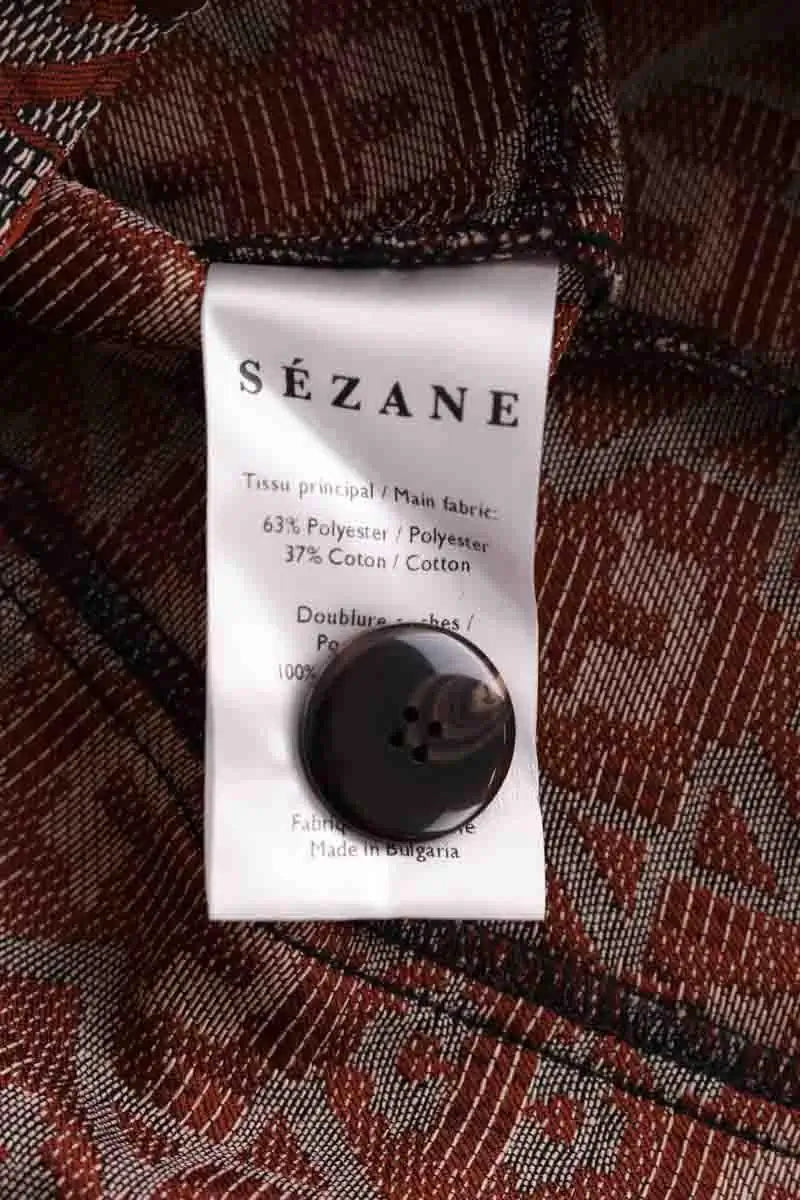 Mini short Sézane Marron en Coton