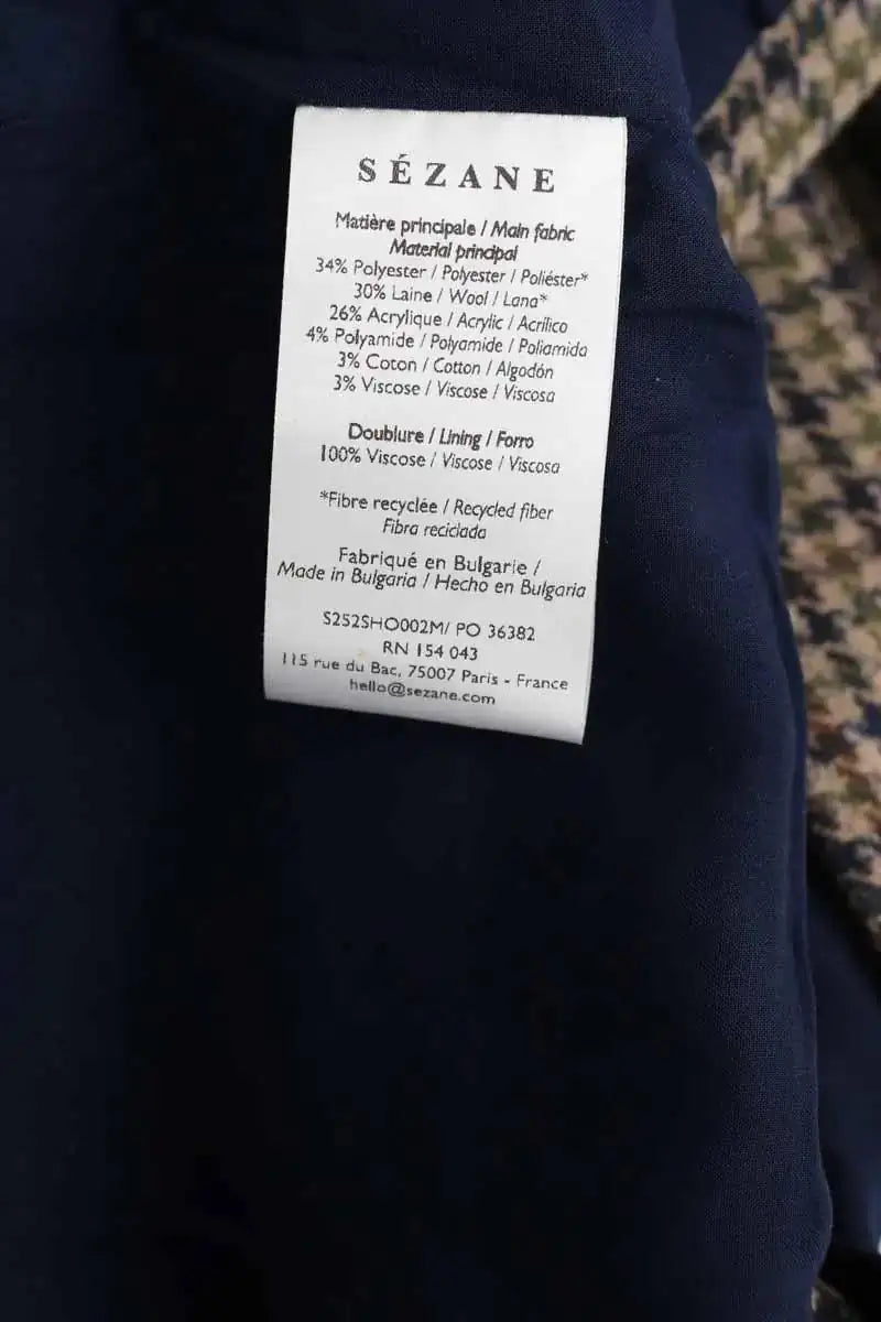 Mini short Sézane Marron en Polyester