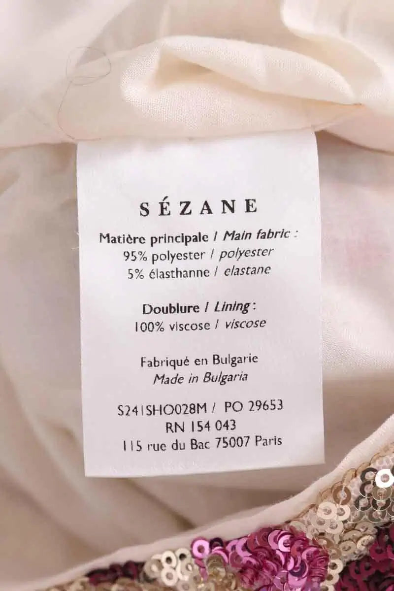 Mini short Sézane Rose en Paillettes