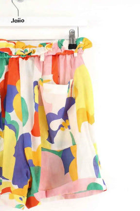 Mini short The Label Edition Multicolore en Coton