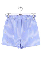 Mini short Tresse Bleu en Synthétique, taille XS - Seconde Main