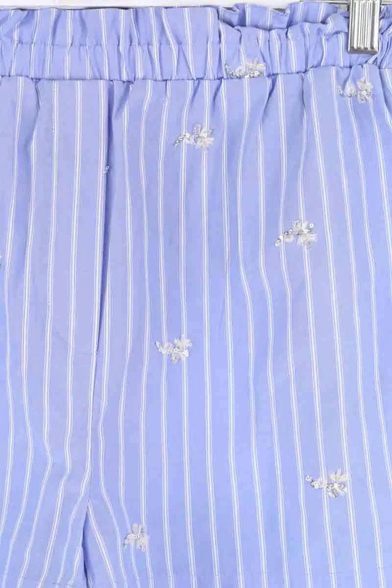 Mini short Tresse Bleu en Synthétique