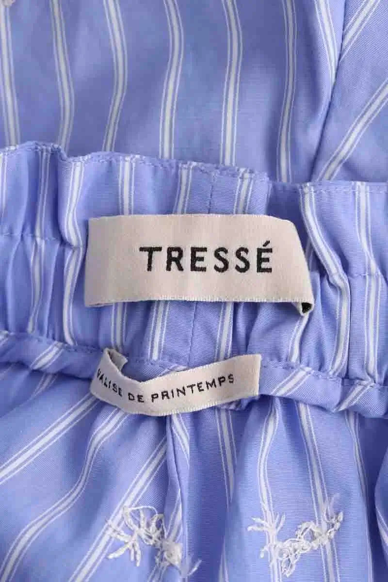 Mini short Tresse Bleu en Synthétique