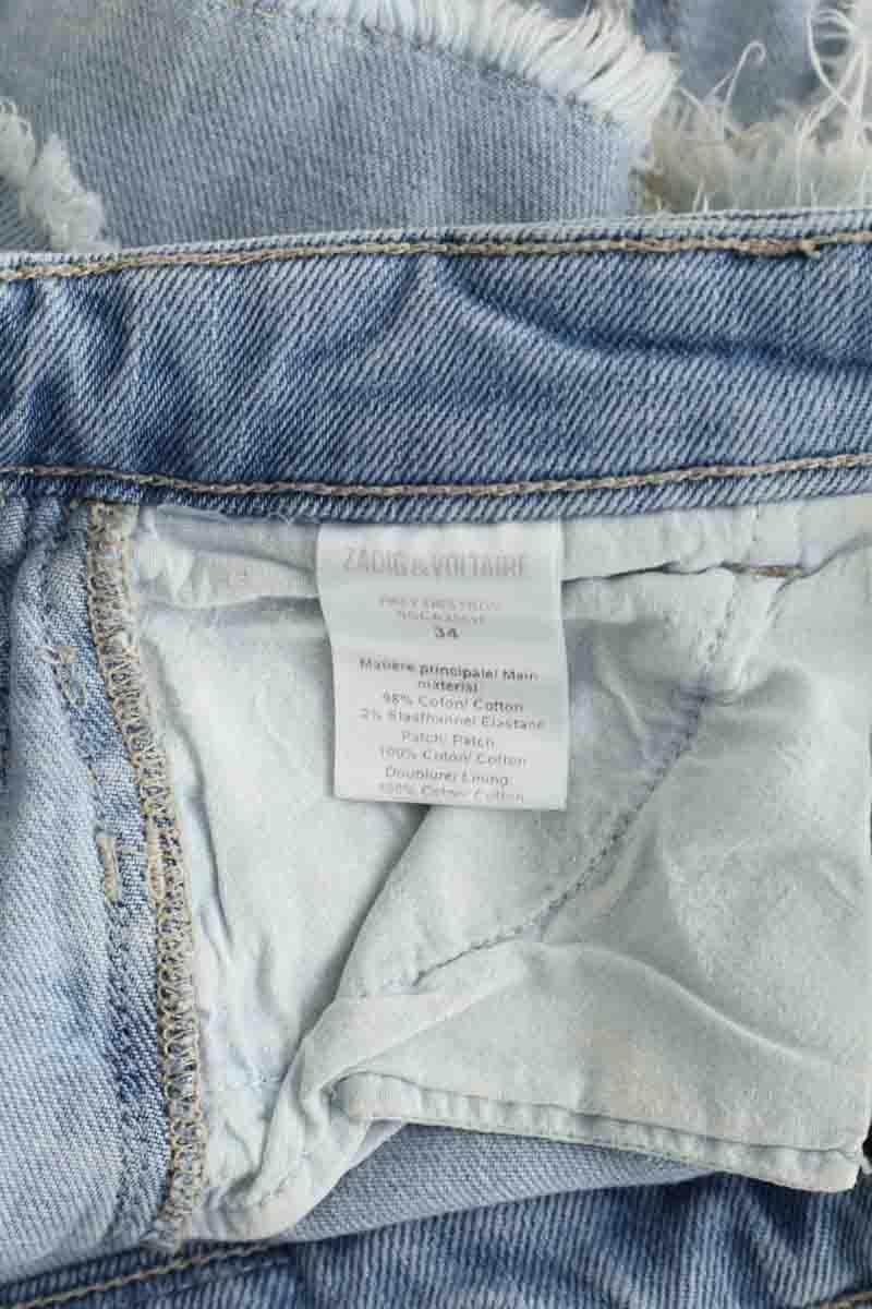 Mini short Zadig & Voltaire Bleu en Coton