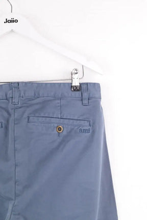 Pantalon droit Ami Bleu en Coton