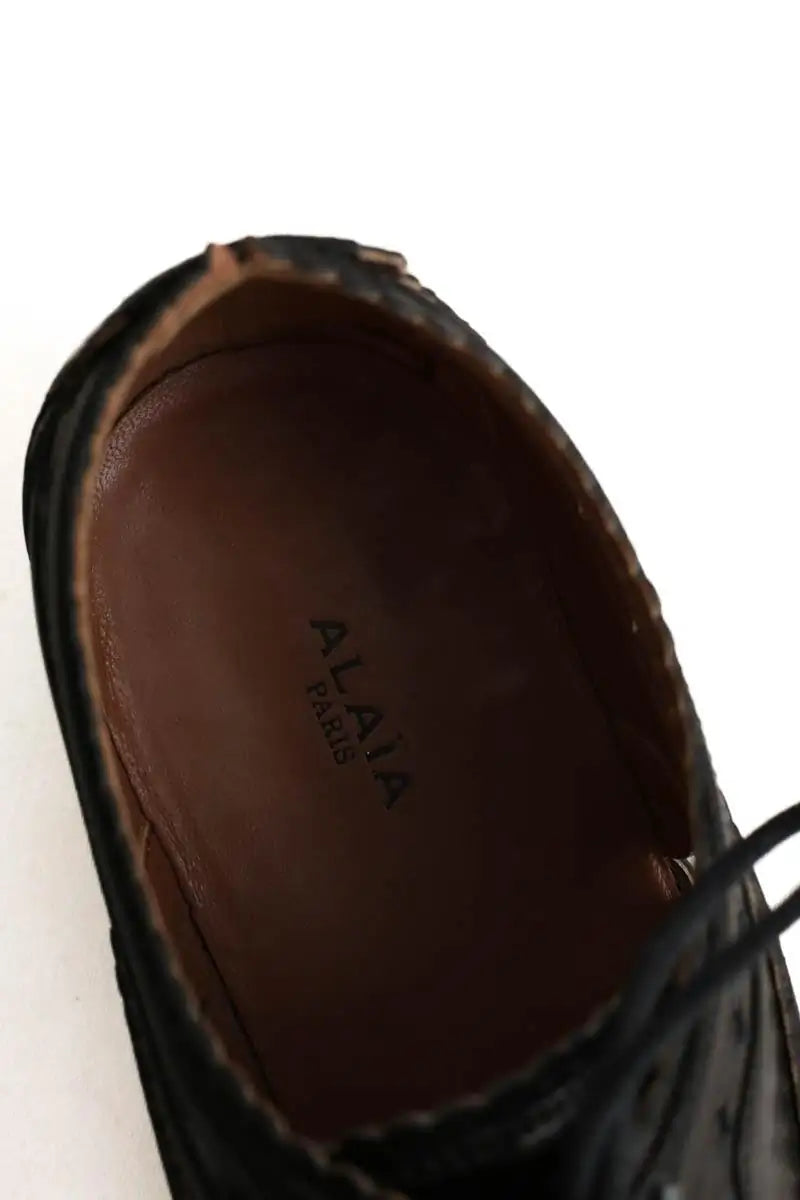 Mocassins Alaïa Noir en Cuir