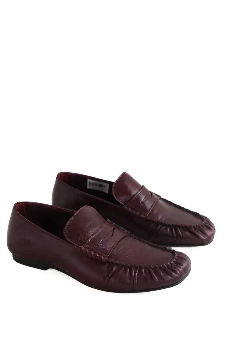 Mocassins Alohas Bordeaux en Cuir
