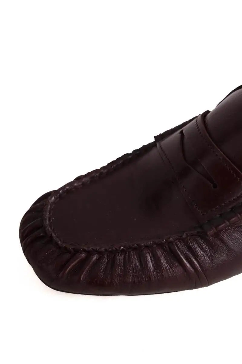 Mocassins Alohas Bordeaux en Cuir