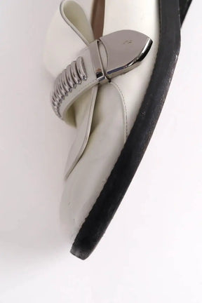 Mocassins BLUEMARBLE Brushed chaussons white Blanc en Cuir