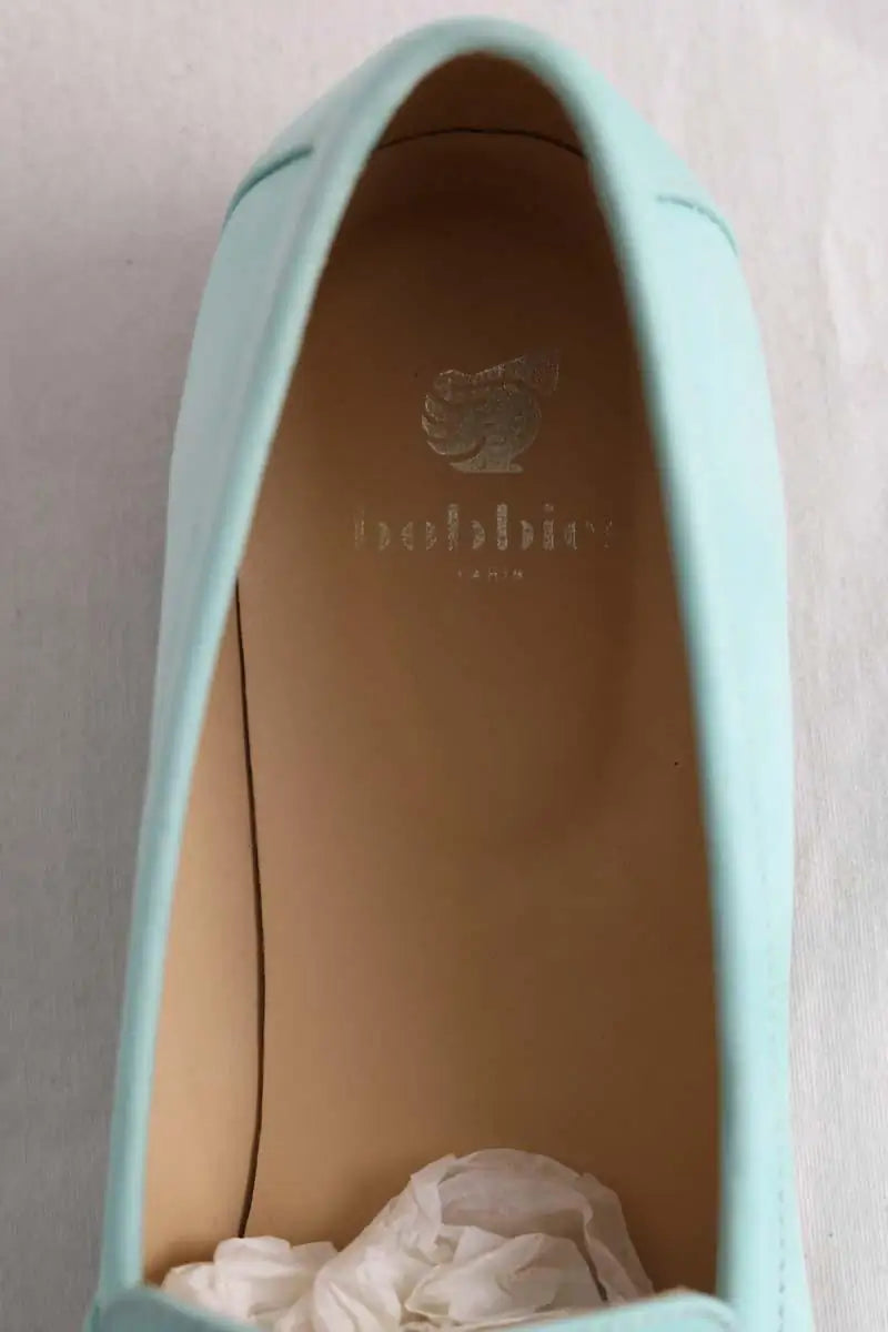 Mocassins bobbies  la pipelette bora-bora nubuck Bleu en Daim
