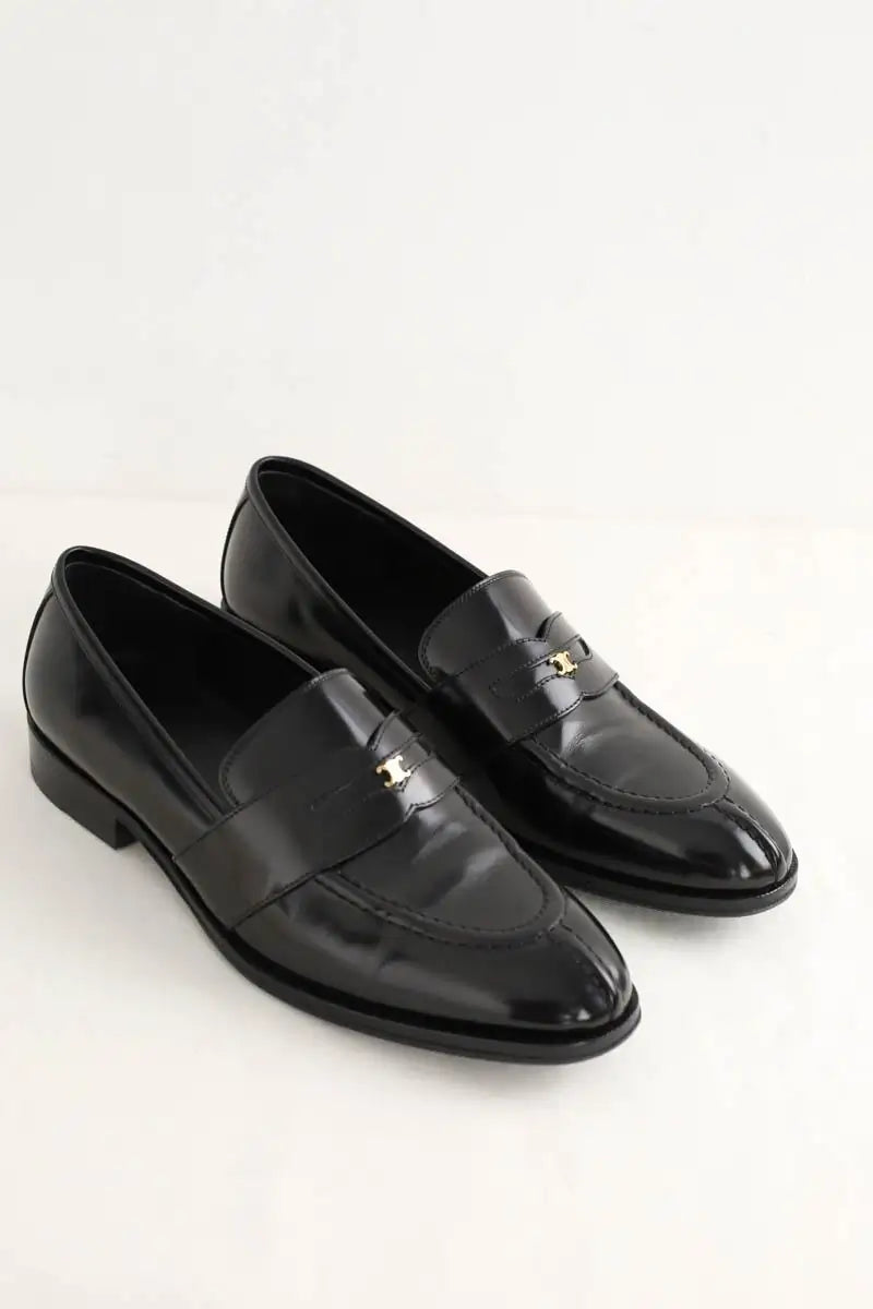 Mocassins Celine Noir en Cuir