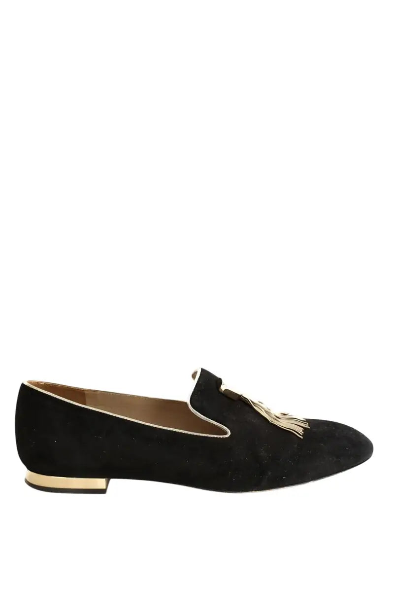 Mocassins Elie Saab Noir en Velours, taille 38 - Seconde Main