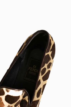 Mocassins Fendi Beige en Cuir de veau façon poney