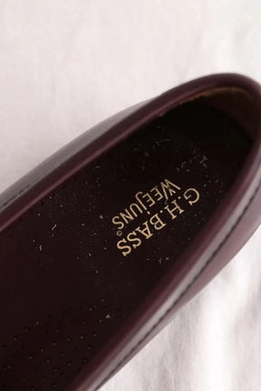 Mocassins GH Bass Bordeaux en Cuir