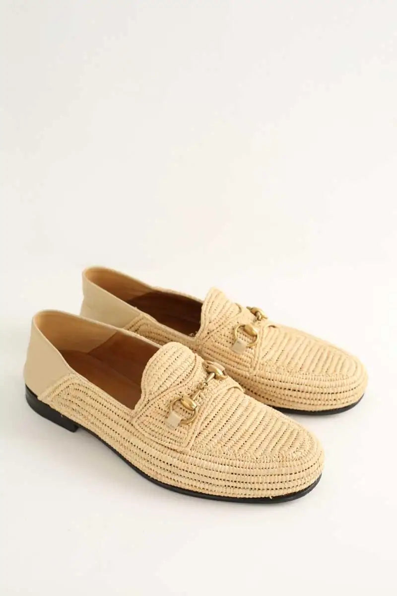 Mocassins Gucci Beige en Tissu