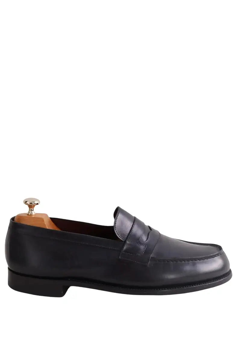 Mocassins JM Weston 180 Marine en Cuir, taille 42 - Seconde Main