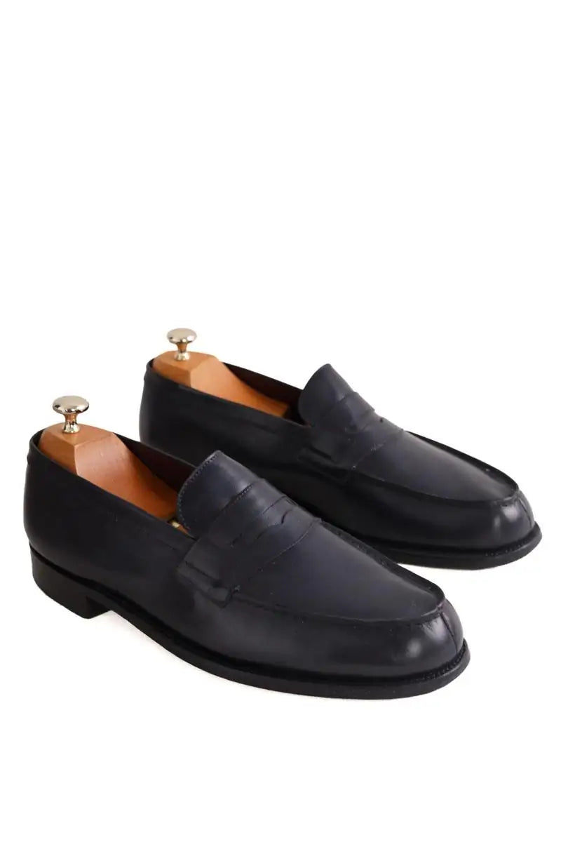Mocassins JM Weston 180 Marine en Cuir