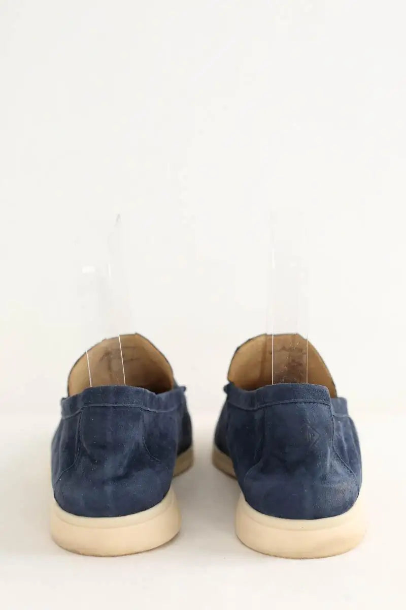 Mocassins Loro Piana Summer walk Bleu en Daim