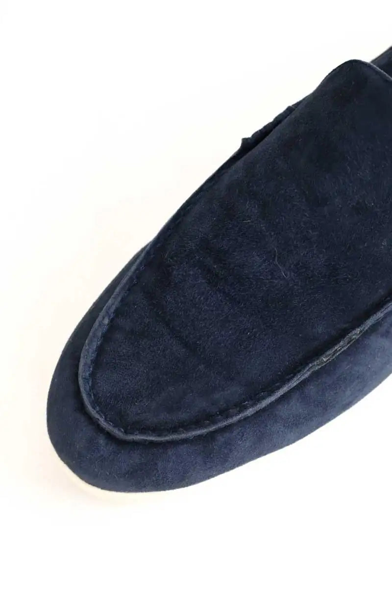 Mocassins Loro Piana Summer walk Bleu en Daim